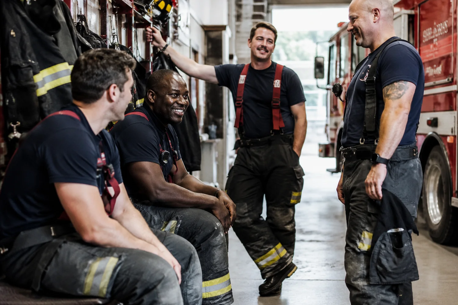 A firehouse crew